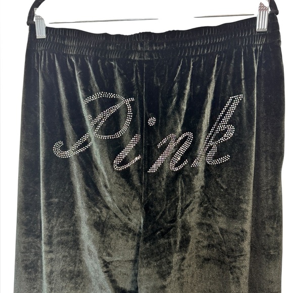 PINK by Victoria's Secret Velvet Wide-Leg Pants Black - Picture 5 of 11
